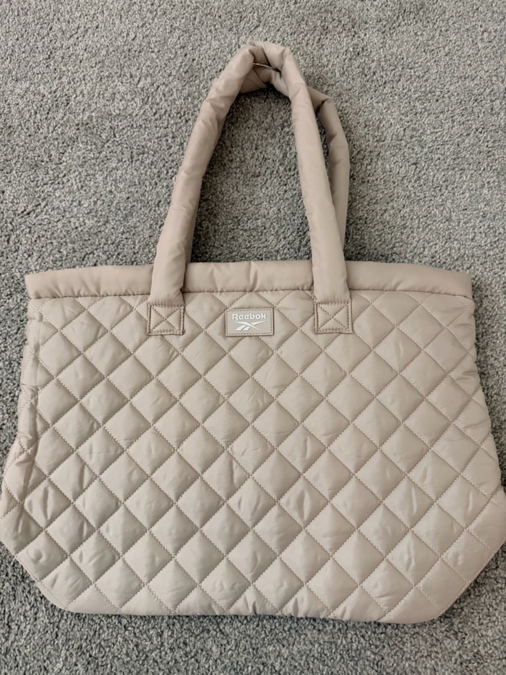 Reebok Quilted Tote in Beige